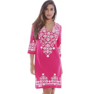 Just Love Womens 3/4 Sleeve Swimsuit Cover Up Casual Tunic Resort Wear - 1 of 3
