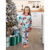 PATPAT Christmas Matching Family Pajamas Set Gingerbread Print Blue and RedPuS with Christmas Socks Light Blue - 4 of 4