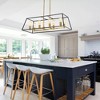 35" 8-Light Liane Farmhouse Industrial Iron Linear LED Pendant Black/Brass Gold - JONATHAN Y: Modern Ceiling Fixture, UL Listed - 4 of 4