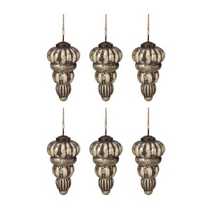 NAYSAYE Party Decoration and Accessories Tear Drop Glass Hanging Ornament Set for Holiday Celebration and Christmas Decor, Silver, 3"*5.5"*0.26" - 1 of 4