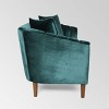 Ansonia Contemporary Velvet Sofa Teal - Christopher Knight Home - 4 of 4
