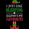 Men's Design By Humans I Just Like Sleeping Funny Christmas Elf By Jeje1982 T-Shirt - 2 of 4