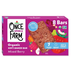 Once Upon a Farm Snack Bars Mixed Berry - 9.6oz/8ct - 1 of 4