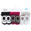 Hudson Baby Infant Girl Headband and Socks Giftset, Black Pink, One Size - 2 of 4