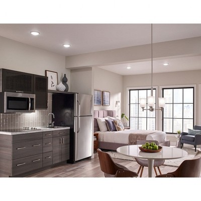 Brushed Nickel 3-Light Mini Chandelier with Clear Glass Shades