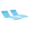 Christopher Knight Home Salem Outdoor Water Resistant Fabric Chaise Lounge Cushions (Set of 2) - 2 of 4