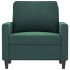 vidaXL Velvet Sofa Chair in Dark Green - Comfortable Armchair with Luxurious Velvet Fabric, Robust Metal Frame and Eye-catching Modern Design - 2 of 4