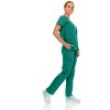 Hey Collection Women Scrubs Set 4-Way Stretch Mock Neck Top with Straight Leg Scrub Pants with Four Pockets - 3 of 4