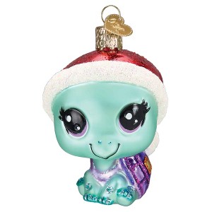 Old World Christmas 3.0 Inch Littlest Pet Shop Bev Box Turtle Energetic Tree Ornaments - 1 of 3