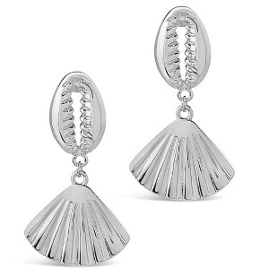 SHINE by Sterling Forever Forever Puka & Scallop Shell Drop Earrings - 1 of 4