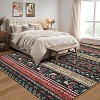 Flower Line Rug,Machine Washable Low-Pile Non-Slip Floral Area Carpet for Kids Room, Living Room, Bedroom, Contemporary Boho Accent Decor - 3 of 4