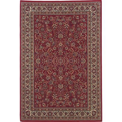 Ariana Red and Ivory Oriental Synthetic Area Rug 5'3" x 7'9"