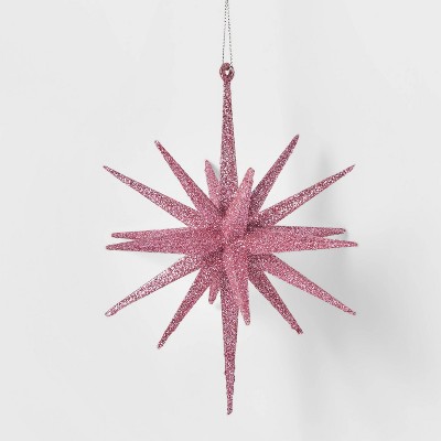 5.8in Pink Plastic Spike Starburst Christmas Tree Ornament - Wondershop™