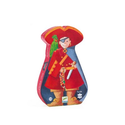 Djeco Pirate & Treasure Silhouette Puzzle, 24 Pieces, 16 x 12 inches, Ages 3 and Up