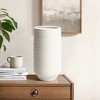 LuxenHome White Terracotta 16.1-Inch Tall Indoor and Outdoor Cylinder Vase - 2 of 4