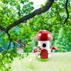 Esterno Mushroom Shaped Birdhouse; Songbird Nesting Galvanized Iron Colorful Mushroom Bird House - 4 of 4