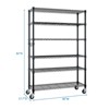Karl Home | 46in. W Height Adjustable Shelving Unit with Wheels - 4 of 4