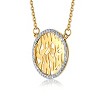 Guili Sterling Silver Cubic Zirconia Flaming Round Necklace - 2 of 2