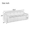 3 Seater Chenille Sofa with Tufted Cushions,Soft Compressed Sofa with Foam Support,Corduroy Sofa for Living Room Small Spaces-Coolbibila - 4 of 4
