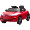 Qaba 12V Licensed Ford Mustang Mach-E Electric Car, Kids Ride On Car with Remote Control, Adjustable Speed, LED Light, Music, Suspension, Red - 4 of 4