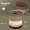 Bekrvio 26" Counter Height Swivel Bar Stools - Upholstered Faux Leather, Wood Backs & Metal Legs, Counter Stools for Kitchen Island - 4 of 4