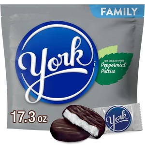 York Dark Chocolate Peppermint Patties Candy - 17.3oz - 1 of 4