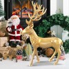 Costway Standing Reindeer Statue Aluminum Deer Sculpture for Indoors Christmas Decor - 4 of 4