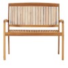 Stacking Patio Bench with Cushion 50.6" Solid Teak Wood - 3 of 4