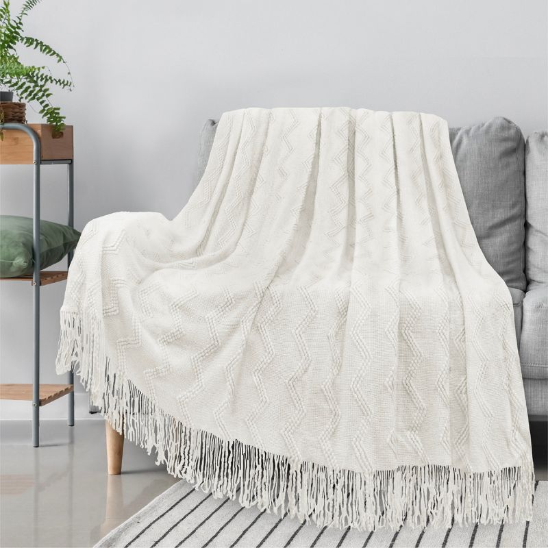 PAVILIA Knit Textured Soft Throw Blanket for Sofa, Living Room Decor, and Bed, 2 of 8
