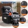 Comfy Corduroy Recliner Chair, Oversized PU Leather Lift Recliner, Adjustable Design, Side Pockets, Two Cup Holders, for Living Room, Bedroom - 2 of 4