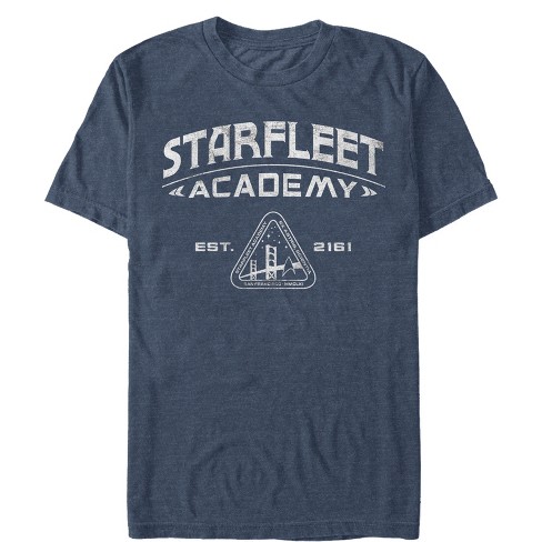 Men's Star Trek Starfleet Academy Emblem Est. 2161 T-Shirt - Navy Blue  Heather - Medium