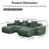 AENKYO U-Shaped Sectional Sofa, Oversized Velvet Modular Couch with 2 Movable Ottomans & Pillows, No Assembly Cloud-Like Comfort - 3 of 4