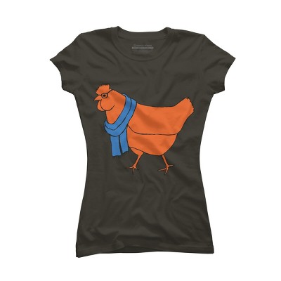 Junior's Design By Humans The Hipster Chicken By TabithaDesigns T-Shirt