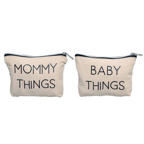 Mommy And Baby Canvas Pouch Set Matching Travel Cases New - Temu