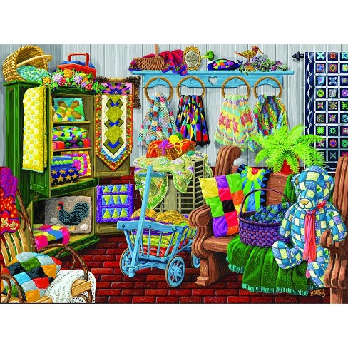 Sunsout The Quilt Fair 1000 pc   Jigsaw Puzzle 38857 - image 1 of 4