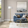 Hudson and Canal 61" Metal Floor Lamp with Fabric Shade Brushed Brass: Contemporary Design, Living Room Elegance, UL Listed - 4 of 4