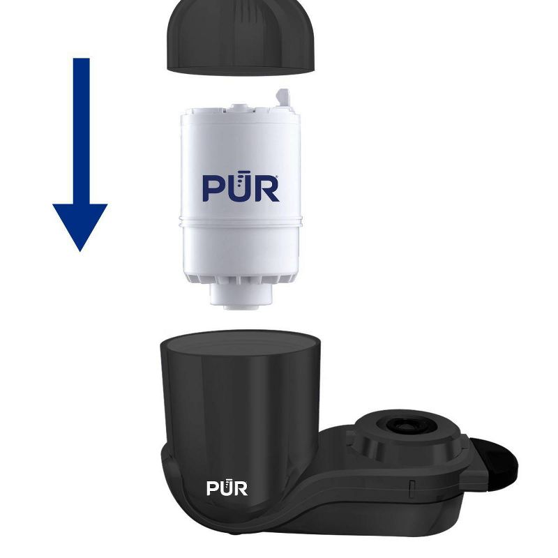 PUR Faucet Vertical Mount Water Filtration System Black, 5 of 14