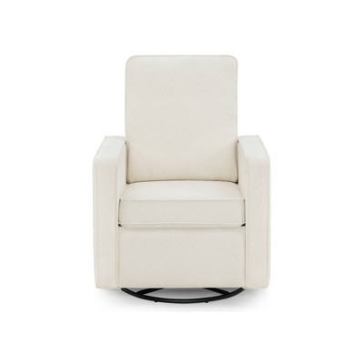 Oatmeal Boucle Fabric Nursery Swivel Glider Chair
