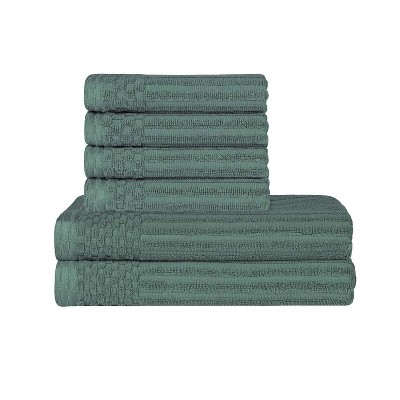 Modern Ribbed Cotton  Assorted Towel Set by Blue Nile Mills