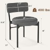 ADILE Modern Dining Chairs, Armless Side Chairs w/Curved Backrest, Set of 2, Gray - 3 of 3