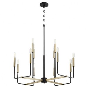 Quorum Lighting Lacy 12 - Light Chandelier in  Noir/Aged Brass - 1 of 1