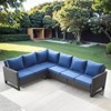 Buenhomino 4 Pieces Outdoor Patio Furniture Set with 41” Fire Pit Table, Rattan Patio Sectional Sofa Conversation Set with 50000BTU Propane Fire Pit - 4 of 4