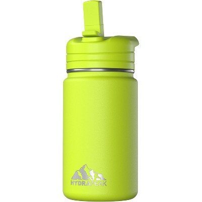Hydrapeak Mini 14oz Kids Stainless Steel Insulated Water Bottle With Leak Proof Straw Lid