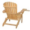 Jiallo Foldable Adirondack Chair with cup holder Conversation Set, 2 Foldable Adirondack Chairs with cup holders with Ottoman - image 3 of 4