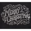 Saro Lifestyle Throw Pillow Cover With Merry Christmas Chalkboard Design, 16", Black - 3 of 3