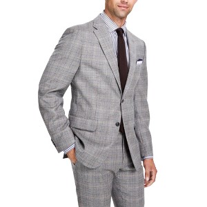 Tommy Hilfiger Mens Modern Fit Stretch Glen Check Wool Two Button Blazer Jacket - 1 of 1