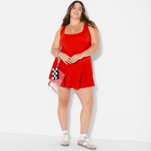 Women's Game Day Lace Drop Waist Mini Skater Dress - Wild Fable™ - 1 of 3