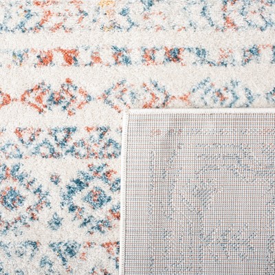 Ivory Boho-Chic Hand-Knotted 4'x6' Easy-Care Area Rug