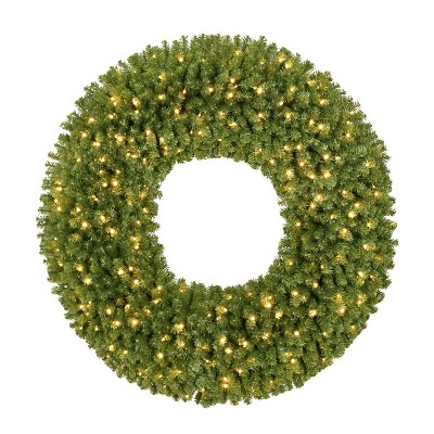 Puleo 60" Pre-Lit Artificial Utah Spruce Wreath with 210 Warm White LED Lights