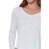 Women's Long Sleeve V-neck Flowy Tee - mododoc S - 2 of 2